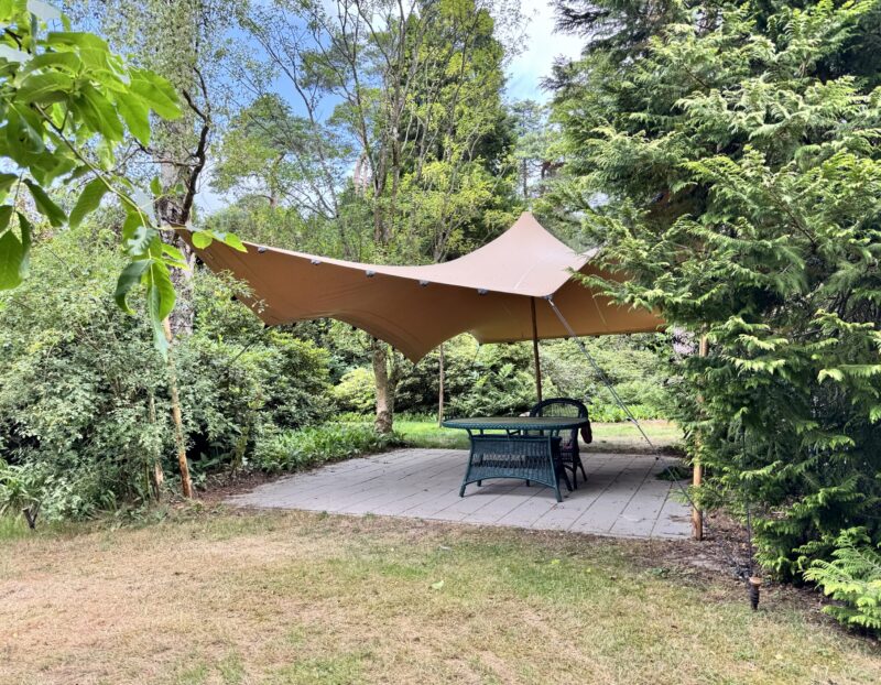 Stretchtent als overkapping